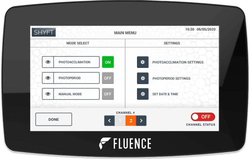 Fluence SHYFT Light Scheduler